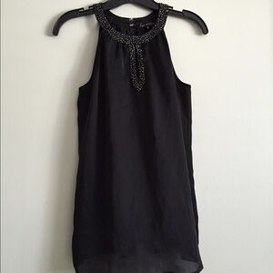 Violet & Claire black silk sleeveless top